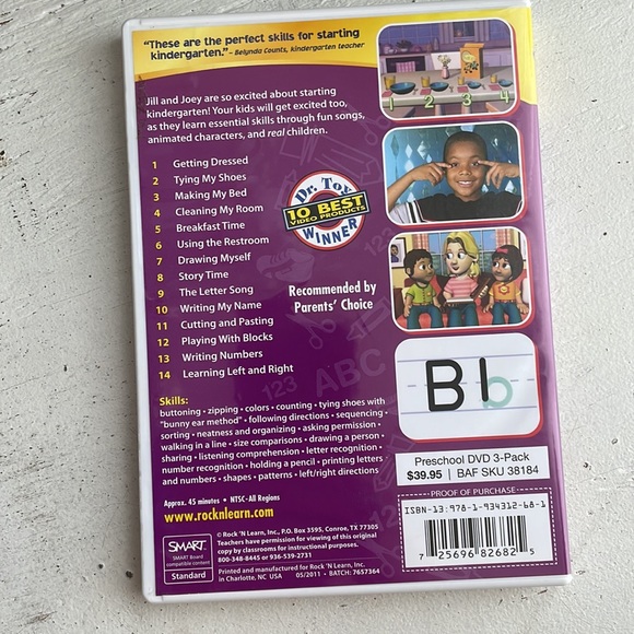 [ Rock ‘n Learn Getting Ready for Kindergarten Kids Educational DVD ] Ages 3-5 - Picture 2 of 6